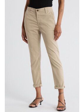 ADRIANO GOLSCHMIED The Caden Beige Tan Rolled Trouser Pants Size 27 NEW NWT